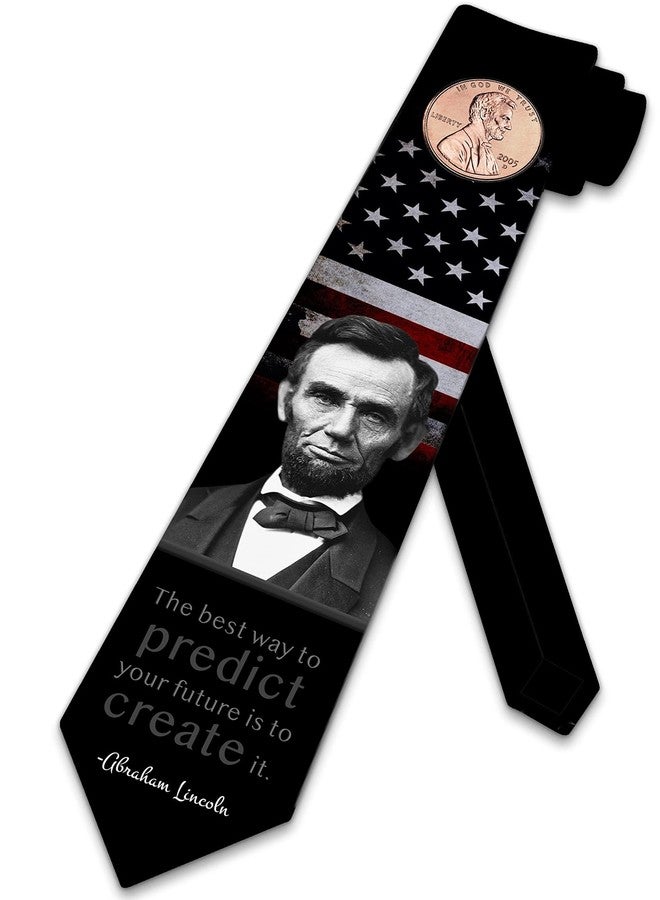Three Rooker History Ties Mens Presidential Necktie Abraham Lincoln Tie - Image 1